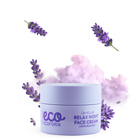 ECOFORIA Lavender Clouds Нічний крем для обличчя Ламелярний релакс 50мл