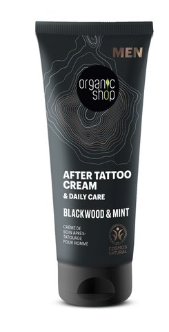 ORGANIC SHOP MEN Крем пістя татуювання та щоденний догляд Blackwood and Mint 75мл