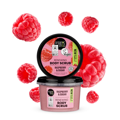 ORGANIC SHOP Скраб для тіла Малинові вершки 250мл