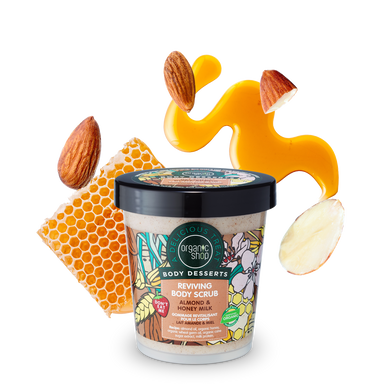 ORGANIC SHOP Body Desserts Скраб для тіла Відновлюючий "ALMOND & HONEY" 450мл