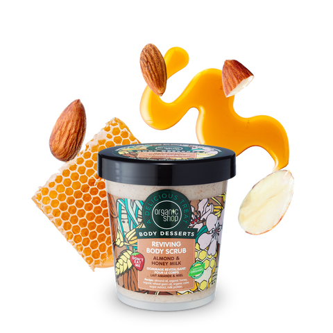 ORGANIC SHOP Body Desserts Скраб для тела Almond and Honey Восстанавливающий 450мл