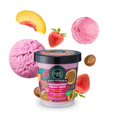 ORGANIC SHOP Body Desserts Крем-пілінг для тіла Очищуючий "SUMMER FRUIT ICE CREAM" 450мл