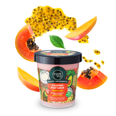 ORGANIC SHOP Body Desserts Скульптурирующий скраб для тела "TROPICAL MIX" 450мл