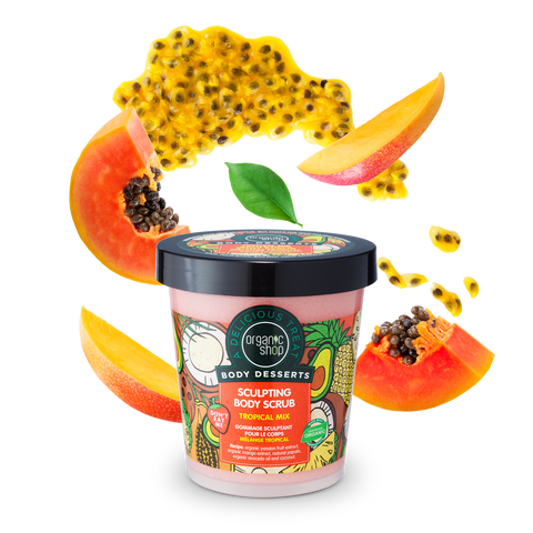 ORGANIC SHOP Body Desserts Скульптурирующий скраб для тела "TROPICAL MIX" 450мл