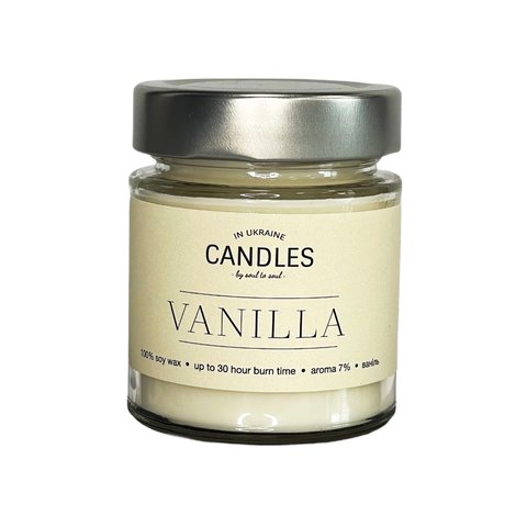 CANDLES IN UA Аромасвічка VANILLA (ваніль) 120г